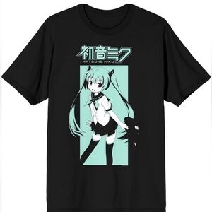 2/$28 💥🆕 Biowork Hatsune Miku Black Unisex Graphic T-Shirt | XL | 2620